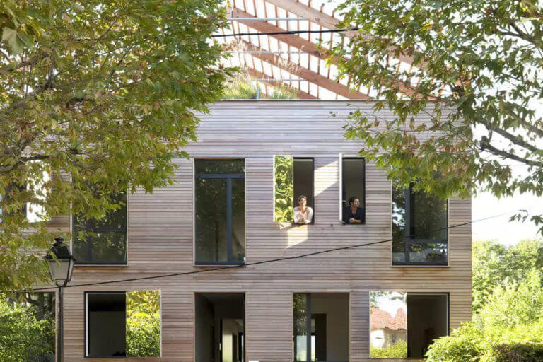 Maison contemporaine en bois sur Paris