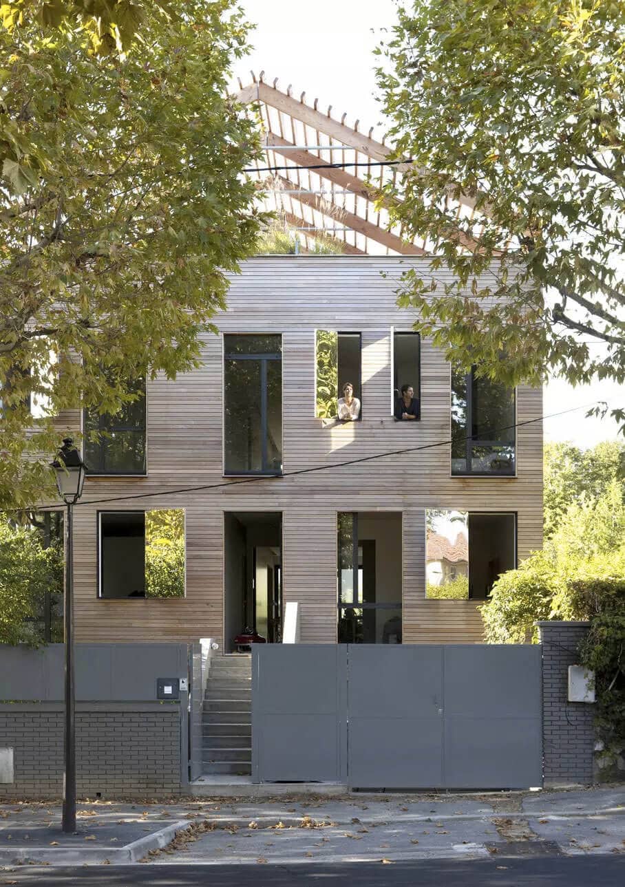 Maison contemporaine en bois sur Paris