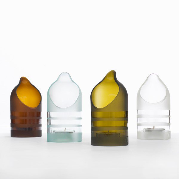 créations chandelier en verre sablé upcycling par Lucirmàs atelier à barcelone
